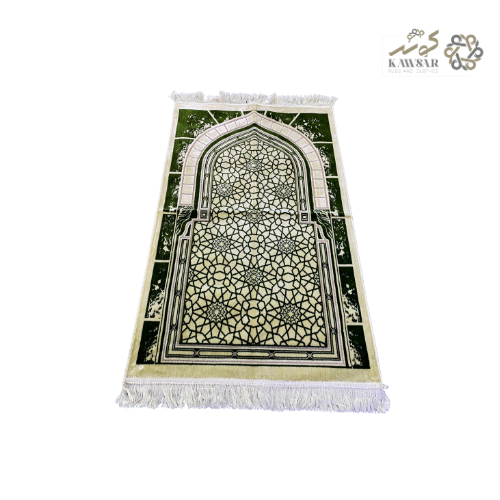 Turkish Prayer Mat – Soft Velvet Prayer Rug with Gold Background | New Arrival Islamic Prayer Carpet