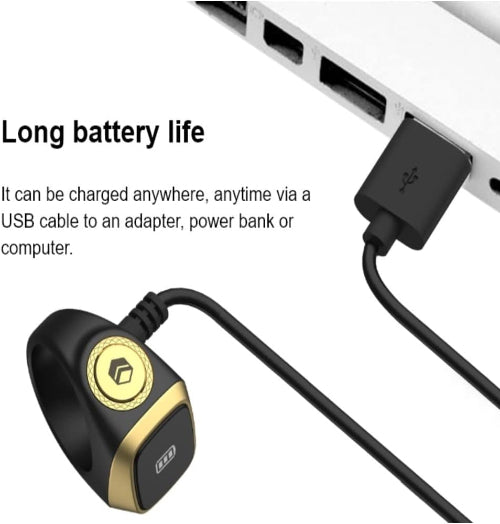 iQIBLA Smart Zikr Ring – Muslim Prayer Ring with OLED Display, Tasbih Counter & Reminder (Waterproof, 22mm, Black)