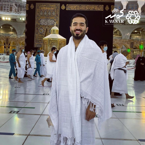 Men’s Hajj & Umrah Ahram Set – White Cotton Ihram Towels with Waterproof Adjustable Belt