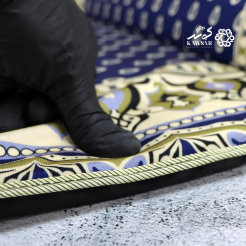 Sundus Tasabeeh Prayer Mat with Back Support – Comfortable Multi-Colour Sajadah with Foam Padding & Backrest