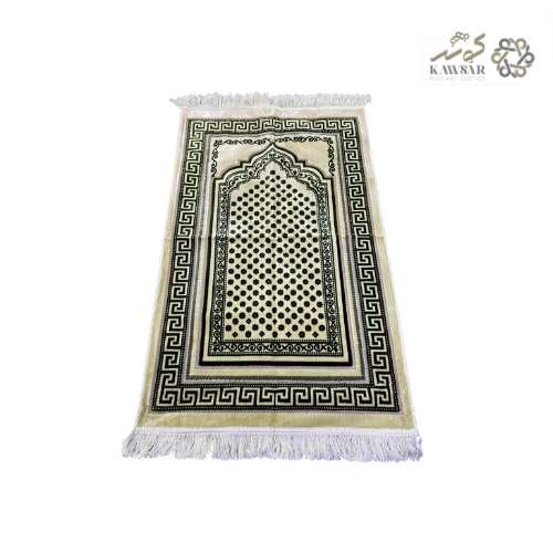 Turkish Prayer Mat – Soft Velvet Prayer Rug with Gold Background | New Arrival Islamic Prayer Carpet