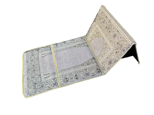 Foldable Prayer Mat with Backrest – Portable Meditation Chair Rug with Storage Bag for Men & Women – Soft Prayer Rug for Ramadan, Eid & Daily Worship
