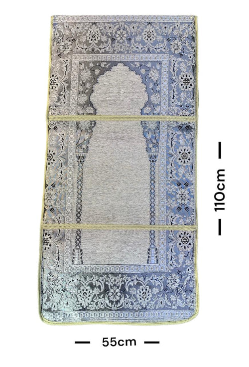 Foldable Prayer Mat with Backrest – Portable Meditation Chair Rug with Storage Bag for Men & Women – Soft Prayer Rug for Ramadan, Eid & Daily Worship