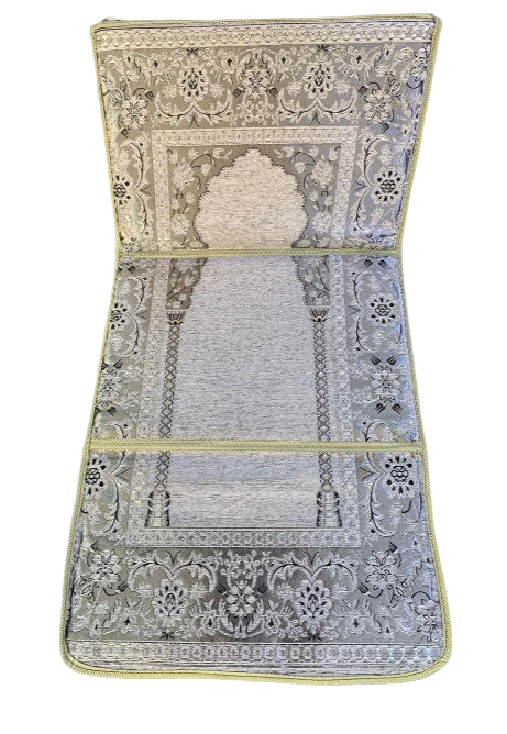 Foldable Prayer Mat with Backrest – Portable Meditation Chair Rug with Storage Bag for Men & Women – Soft Prayer Rug for Ramadan, Eid & Daily Worship